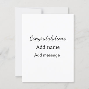 Carte Postale Félicitations ajoutez un message de nom simple dip