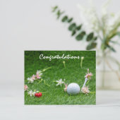 Carte Postale Félicitations au golf (Debout devant)