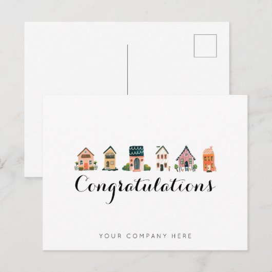 Carte Postale Félicitations au nouveau propriétaire (Devant / Derrière)