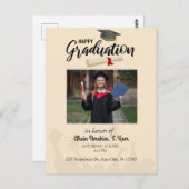 Carte Postale Félicitations aux diplômés (Devant / Derrière)