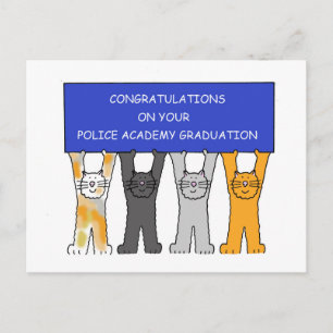 Carte Postale Félicitations aux diplômés de l'Académie de police