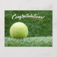 Félicitations balle de tennis vert