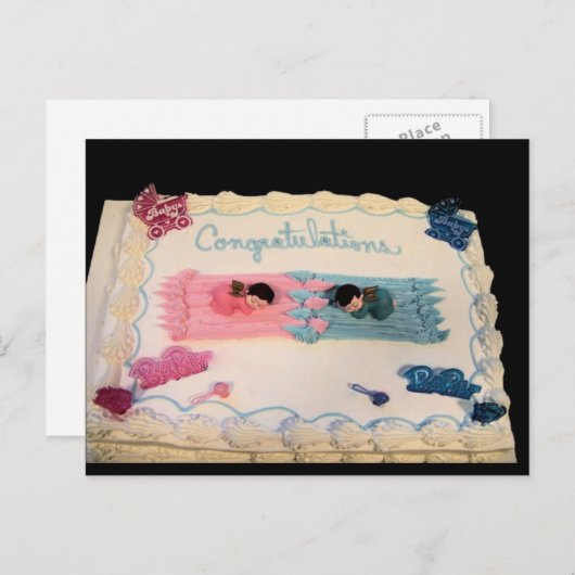 Carte Postale Félicitations bébé ! (Devant / Derrière)