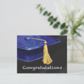 Carte Postale Félicitations bleu et noir (Debout devant)