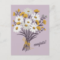FÉLICITATIONS Bouquet de Daisy Floral Mignon Perso