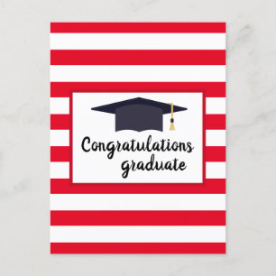 Carte Postale Félicitations Casquette de remise des diplômes ave