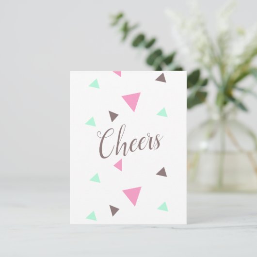 Carte Postale Félicitations Cheers Graduate Confetti Postcard (Debout devant)