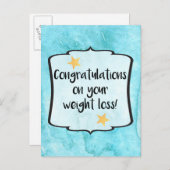 Carte Postale Félicitations Club amincissant perte de poids succ (Devant / Derrière)