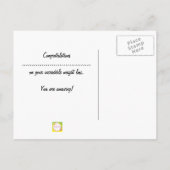 Carte Postale Félicitations Club amincissant perte de poids succ (Dos)