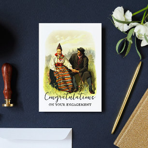 Carte Postale Félicitations de fiançailles traditionnelles suédo