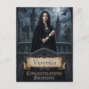 Carte Postale Félicitations de fin d'études de fantasy gothique 