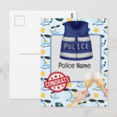 Carte Postale Félicitations de la police (Devant / Derrière)