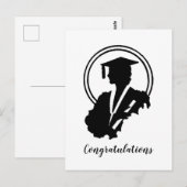 Carte Postale Félicitations de remise de diplômes rétro (Devant / Derrière)