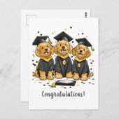 Carte Postale Félicitations diplômé Goldendoodle chiens (Devant / Derrière)