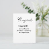 Carte Postale Félicitations diplôme nom université nom promotion (Debout devant)