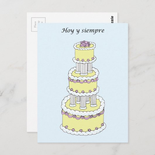 Carte Postale Félicitations du Mariage espagnol (Devant / Derrière)