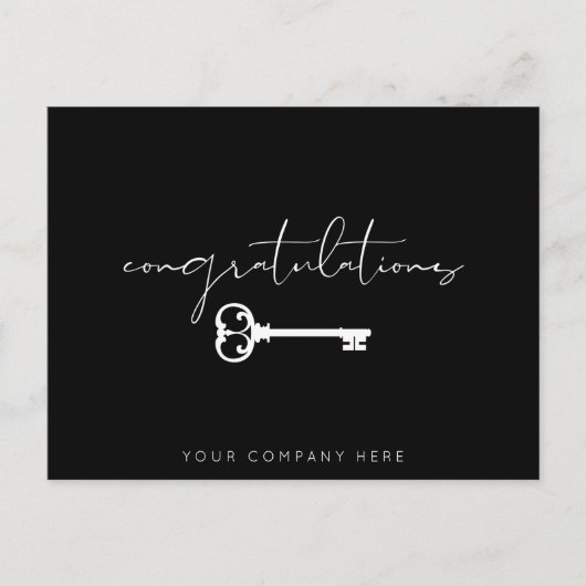 Carte Postale Félicitations Élégantes Maison Neuve Immobilier (Devant)