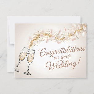 Carte Postale Félicitations élégantes pour votre mariage