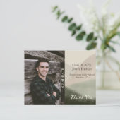 Carte Postale Félicitations et Remerciements de Diplôme Rustique (Debout devant)