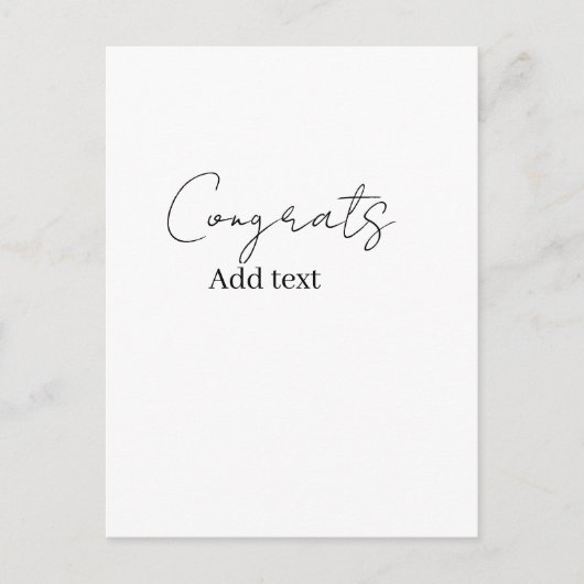Carte Postale Félicitations félicitations diplômé nom date (Devant)