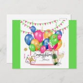 Carte Postale Félicitations Fête (Devant / Derrière)