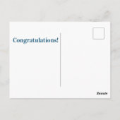 Carte postale "Félicitations !" Feu d'artifice (Dos)