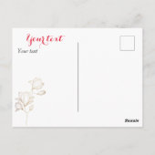 Carte Postale Félicitations Fleurs de Hamster mignonnes Personna (Dos)