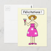 Carte Postale Félicitations Françaises (Devant / Derrière)