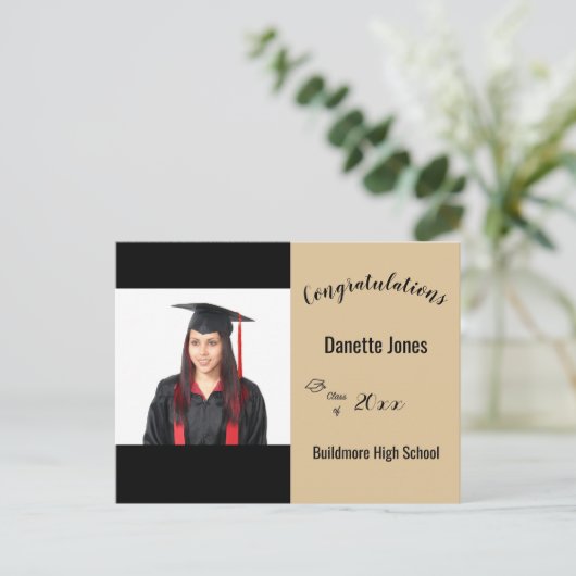 Carte Postale Félicitations Graduate Année photo École Postca (Debout devant)