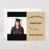 Carte Postale Félicitations Graduate Année photo École Postca (Devant / Derrière)