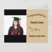 Carte Postale Félicitations Graduate Année photo École Postca (Devant)