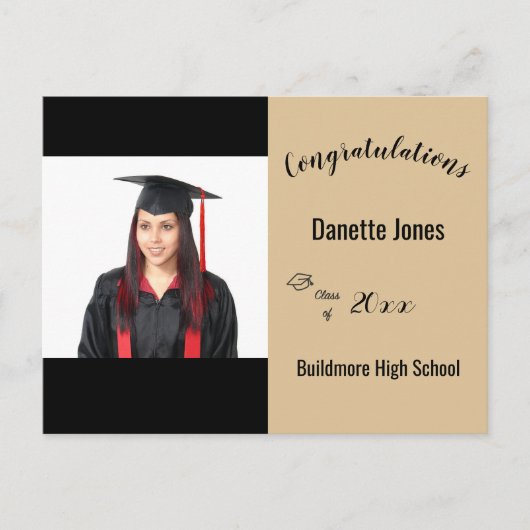 Carte Postale Félicitations Graduate Année photo École Postca (Devant)