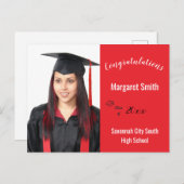 Carte Postale Félicitations Graduate Custom Photo Année School (Devant / Derrière)