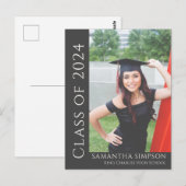 Carte Postale Félicitations Grey tendance Faire-part de diplôme (Devant / Derrière)