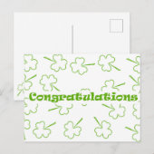 Carte Postale Félicitations irlandaises (Devant / Derrière)