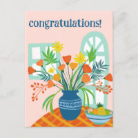 FÉLICITATIONS Joli Bouquet Floral Amusant Personna