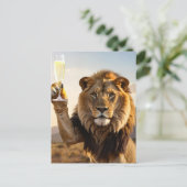 Carte Postale Félicitations Lion (Debout devant)