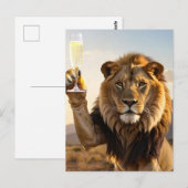 Carte Postale Félicitations Lion (Devant / Derrière)