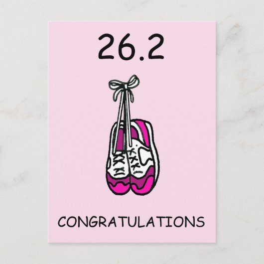 Carte Postale Félicitations Marathon Runner pour Femme (Devant)