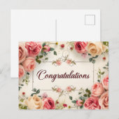 Carte postale Félicitations mariages (Devant / Derrière)