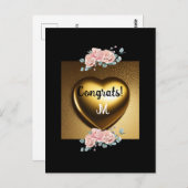 Carte Postale félicitations message doux de remise des diplômes (Devant / Derrière)