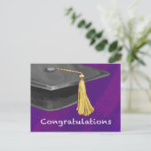 Carte Postale Félicitations noir et pourpre (Debout devant)