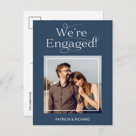 Carte Postale Félicitations Nous sommes fiancés Faire part de fi (Devant / Derrière)