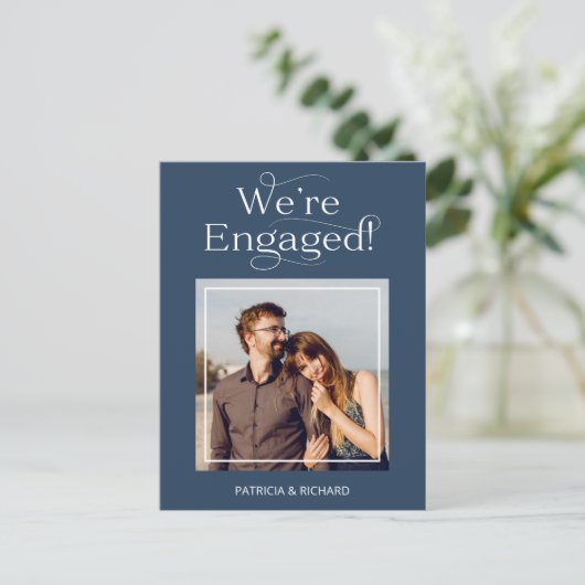 Carte Postale Félicitations Nous sommes fiancés Faire part de fi (Debout devant)