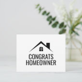 Carte Postale Félicitations Nouveau Propriétaire Immobilier (Debout devant)