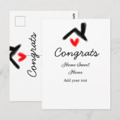 Carte Postale Félicitations nouveau propriétaire inauguration im (Devant / Derrière)