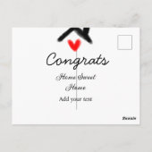 Carte Postale Félicitations nouveau propriétaire inauguration im (Dos)
