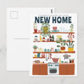 Carte Postale FÉLICITATIONS NOUVELLE MAISON DÉMÉNAGEMENT Cuisine (Devant / Derrière)