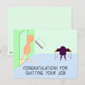 Carte Postale Félicitations pour avoir quitté votre emploi - Nod (Devant / Derrière)