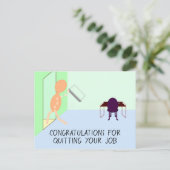 Carte Postale Félicitations pour avoir quitté votre emploi - Nod (Debout devant)
